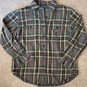 Lauren Ralph Lauren Green and Red Plaid Shirt